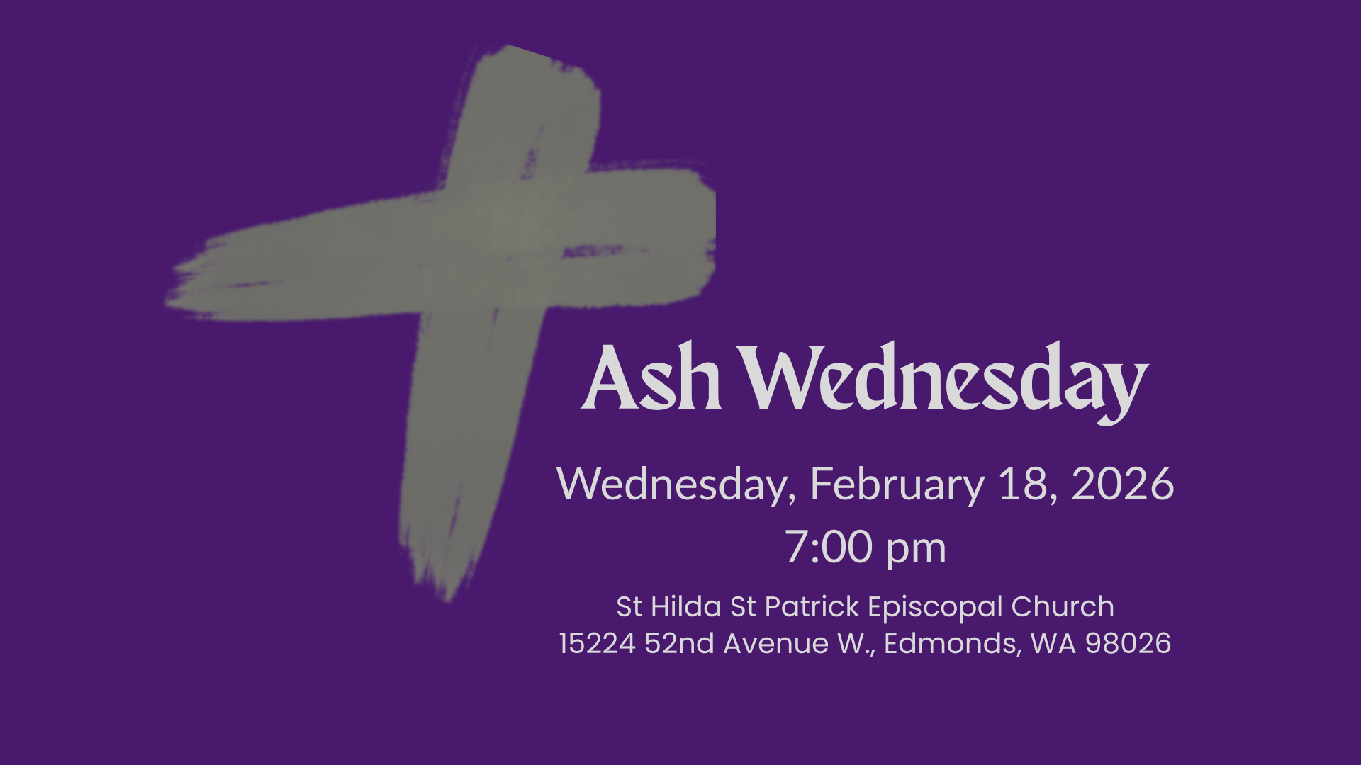 Ash Wednesday Service